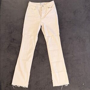 Zara Cream Flare Jeans